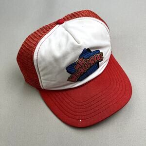 Vintage Dad Joke Hat Cap Snapback Trucker Red Mr. Wonderful Star Adjustable 80s